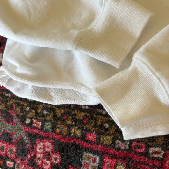 TNA Women's White cropped Crewneck Sweatshirt size medium - Picture 4 of 6